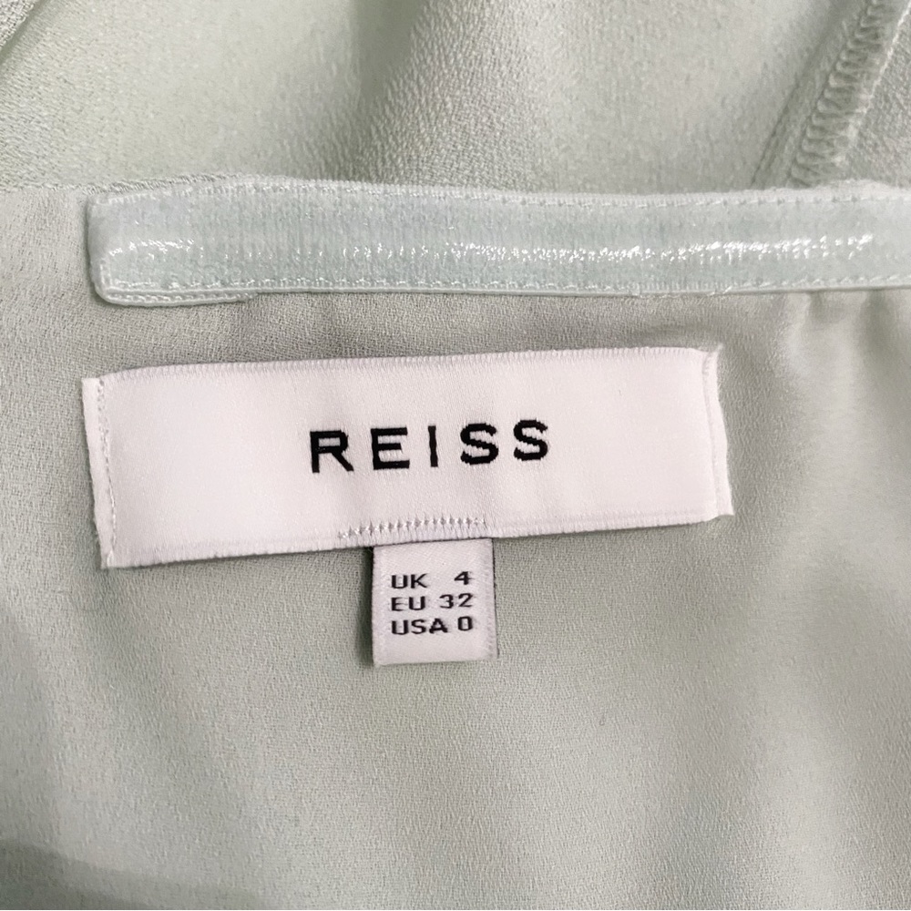 REISS RIANA PASTEL MINT ONE SHOULDER FORMAL COCKTAIL SHEATH DRESS - 0 - Picture 10 of 13